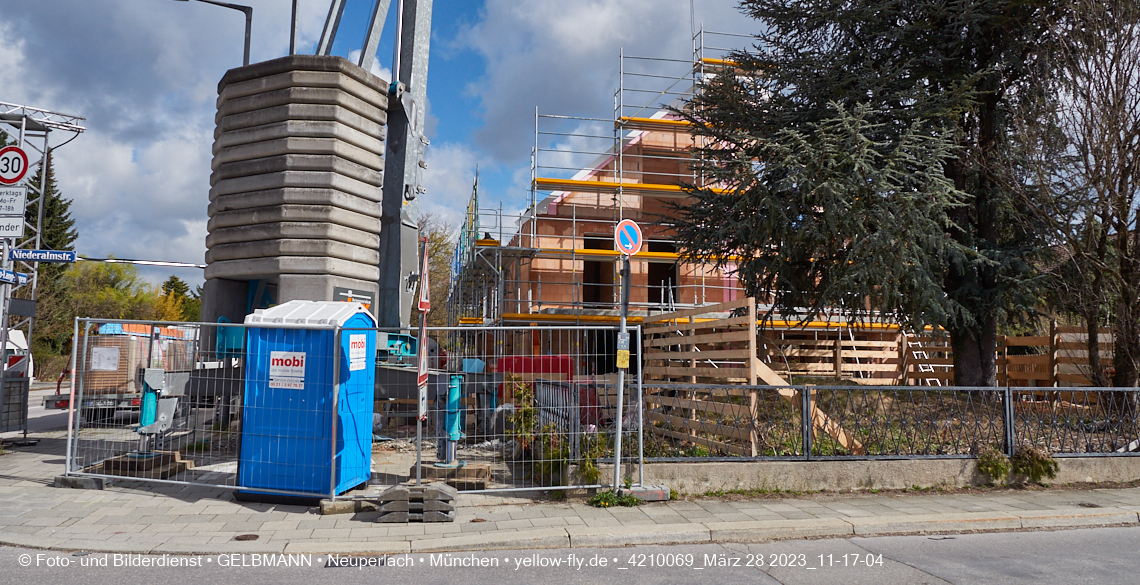 28.03.2023 - Baustelle Niederalmstraße 16 in Neuperlach